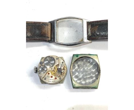 Vintage Vertex wristwatch stainless steel case 15 jewel non working no warranty given 
