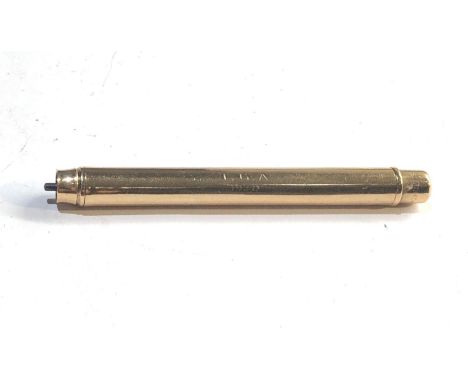 9ct gold extending sampson morden pencil measures approx 7.5cm and 11.5cm when extended weight 16.7g hallmarked 9.375 sm&amp;
