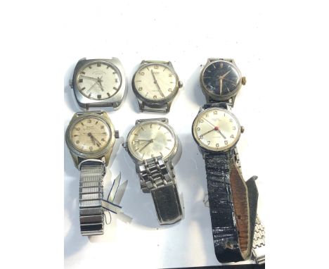 Selection of 6 vintage mechanical wristwatches 