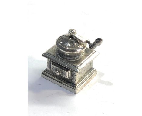 Vintage dutch silver miniature coffee grinder  dutch silver sword hallmarks 