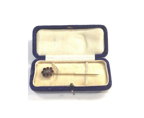 Antique Georgian garnet stick pin 