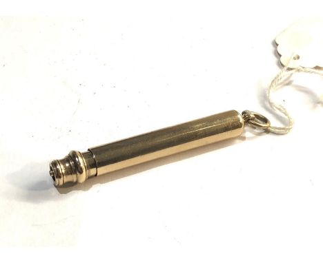 9ct gold extending sampson morden pencil measures approx 6.7cm and 15cm when extended hallmarks worn weight 25g hallmarked 9.