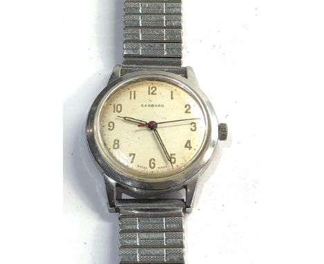 Vintage Garrard gents presentation stainless steel wristwatch  ticks but no warranty given 