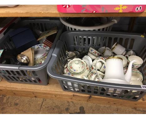 Shelf of assorted china etc.