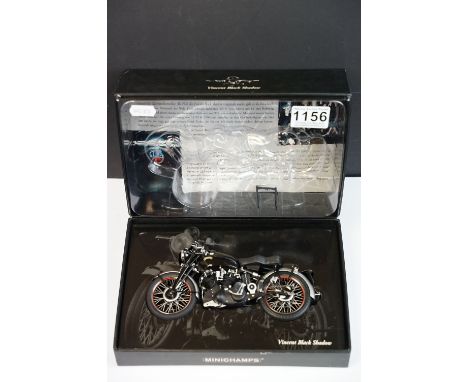 Boxed 1/12 scale Paul's Model Art Minichamps Classic Bike Series No 31 Vincent Black Shadow 1950 diecast model, ex, box vg wi