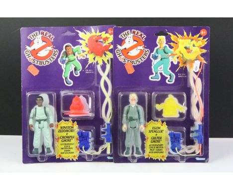 Ghostbusters - Two original carded Kenner German The Real Ghostbusters figures to include Egon Spengler (Punched) and Winston