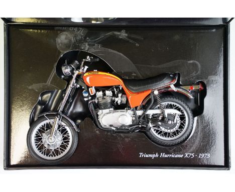 Boxed 1/12 scale Paul's Model Art Minichamps Classic Bike Series No 43 Triumph Hurricane X75 1973 in orange, ex 