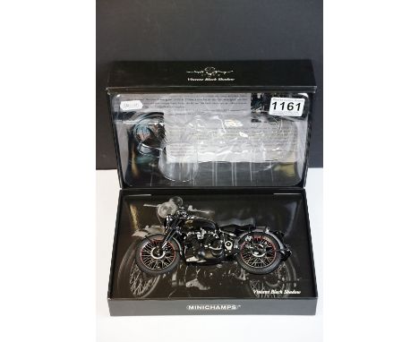 Boxed 1/12 scale Paul's Model Art Minichamps Classic Bike Series No 31 Vincent Black Shadow 1950 diecast model, ex, box vg wi