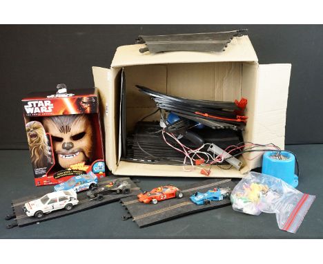 Collection of various toys and games to include boxed Star Wars The Force Awakens Chewbacca Electronic Mask, quantity of Scal