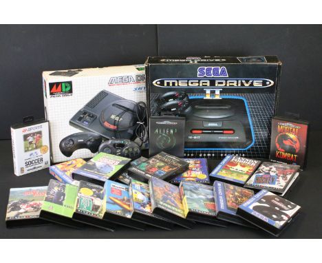 Retro Gaming - Collection of SEGA related gaming to include boxed Japanese version SEGA Mega Drive 16-Bit games console with 