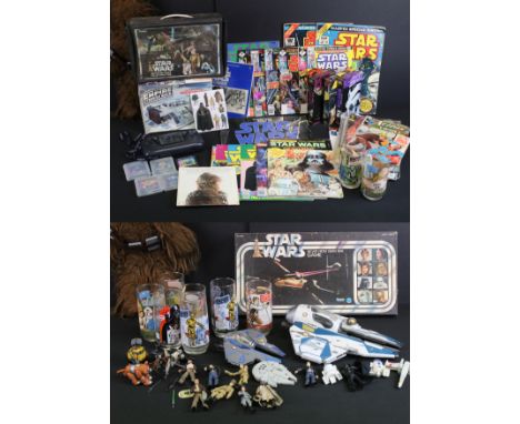 Star Wars - Collection of Star Wars collectibles to include 1 x Kenner Mini-Action Figure collectors case, 1 x boxed mpc plas