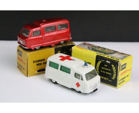 Two boxed Dinky Nicky Toys 295 diecast models to include Ambulance in white with Red Cross to sides and back and light to top