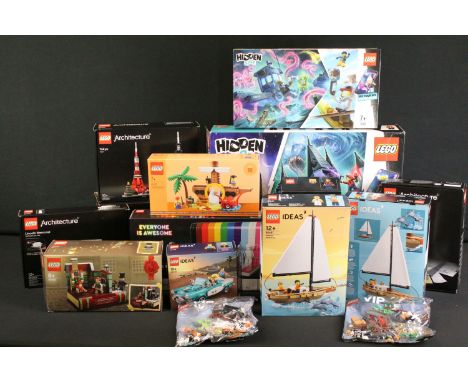 Lego - 13 boxed Lego sets to include 2 x Hidden Side sets featuring 70437 Mystery Castle and 70419 Wrecked Shrimp Boat (Seale