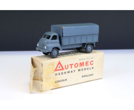 Boxed Automec Highway Models B159 Bedford Truck RAF diecast model in RAF blue, diecast vg, boxes gd-vg overall with some grub