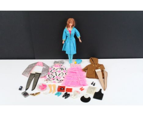 Collection of Barbie dolls and accessories to include 1 x Barbie doll in blue dress with&nbsp;auburn hair and blue eyes and a