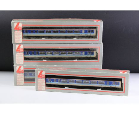 Two boxed Lima OO gauge BR Super Sprinter engines (one box missing window) plus 2 x boxed Lima Super Sprinter coaches (4 item