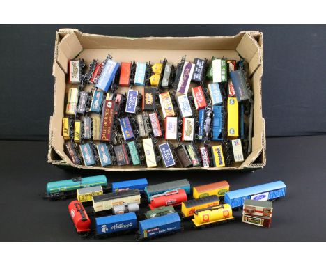 65 OO gauge items of rolling stock to include Hornby, Lima, Triang etc featuring wagons, vans and tankers, mainly all with va