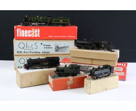 Eight boxed &amp; built diecast metal locomotive kits to include 2 x Wills Finecast, Stephen Poole, 2 x Q Kits, Gaiety Models