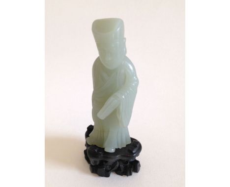 A White Jade Figure. 8cm