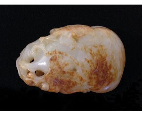 A White Jade Pendant Carving 18/19th Century. 7.5cm