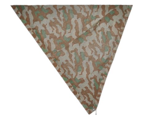 A rare original WWII Second World War Nazi Third Reich German Army Splinter Pattern poncho. Dunkirk era. Dated to seam ' Herm