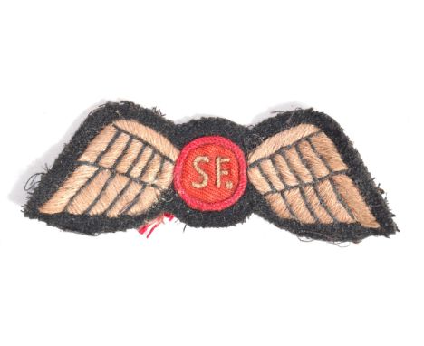 A rare original WWII Second World War American ' Special Forces ' Jedburgh cloth uniform patch as worn by OSS (Office of Stra