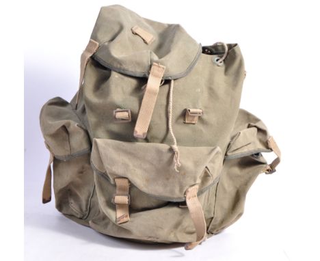 An original WWII Second World War British Army / Commando issue uniform back pack / ruck sack. Appears complete with all stra