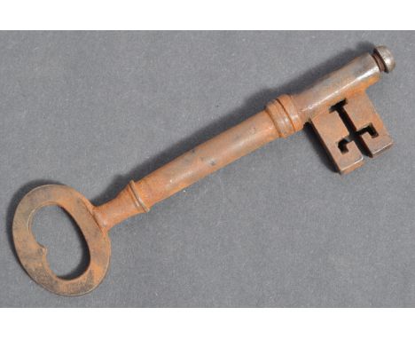 An original WWII Second World War MI9 issued&nbsp; ' special message key '. The key taking the form of a large antique exampl