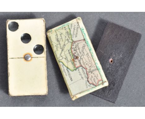 A pair of incredibly rare original&nbsp;WWII Second World War MI9 issued ' Escape Dominos ' - secret maps hidden within each 