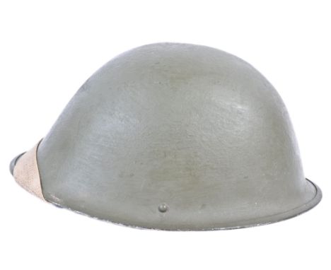 An original WWII Second World War British Army ' Turtle ' steel combat helmet Mk1V. Nice example, complete with inner liner, 