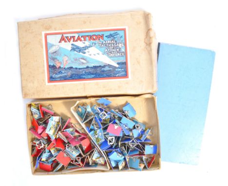 A rare post-WWI First World War 1920's&nbsp;H P Gibson &amp; Sons Ltd made ' Aviation - The Aerial Tactics Game Of Attack &am