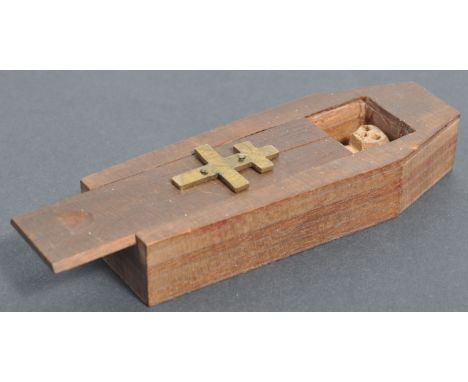 An incredibly rare WWII Second World War era believed Free France / French Resistance ' Collaborators' Death Coffin ' warning