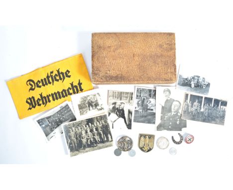 A collection of assorted WWII Second World War related Third Reich Nazi German Army items, all presumed to be ' bring back ' 