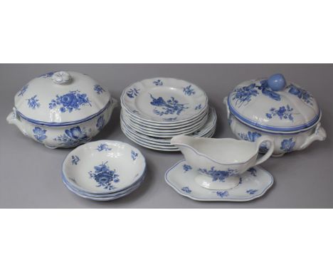 A Collection of Spode Fontaine Pattern Dinnerwares to Comprise Two Lidded Tureens, Three Bowls, Six Side Plates, Four Small P