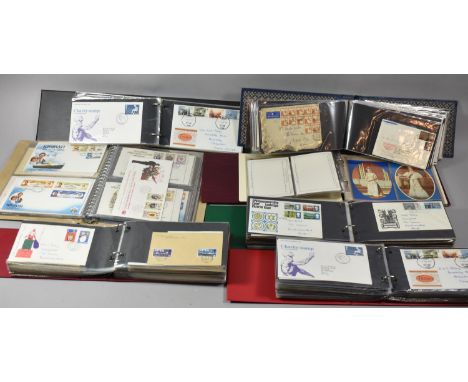 A Collection of Seven Ring Binders Containing British First Day Covers 