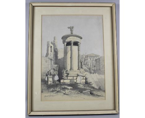 A Framed Henry Cook Print, Lysicrates Monument, Athens, 41x30cm 