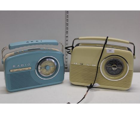 one vintage Bush radio and one vintage style radio 