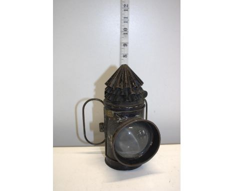 A vintage Hiatt &amp; Co Police oil lamp 