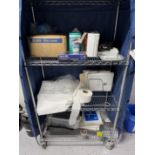 (2) Uline Canvas Enclose Portable Wire Racks w/ Contents