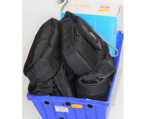 Bresser 7x42 binoculars, Nikon Monarch M711 8x30 binoculars cased; together with a Canon Powershot D10 camera, boxed (3)