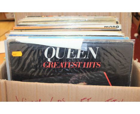 A collection of 55 vinyl LPs, mainly rock and pop, to include Queen, Abba, 10cc, Michael Jackson, and The Police