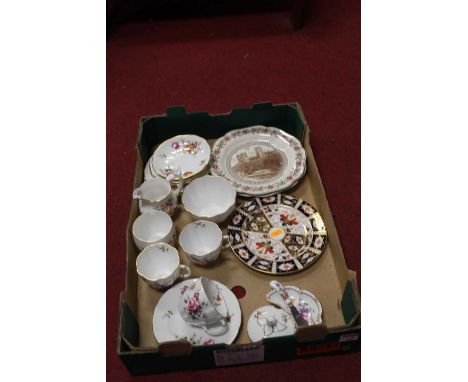 A collection of miscellaneous ceramics, to include a Royal Crown Derby plate, part Derby tea service, and a pair of Wedgwood 