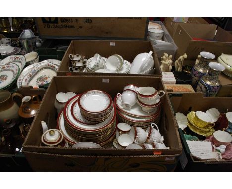 Two boxes of ceramics, to include a Royal Grafton Majestic pattern tea, coffee and dinner service 