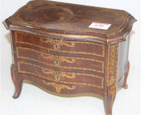 A 20th century McVitie &amp; Price of Edinburgh novelty biscuit tin, in the form of an 18th century continental serpentine th