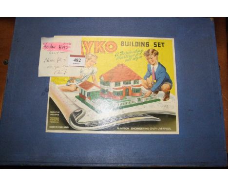 A circa 1950s Bayko building set No. 3 complete with red, green, white components and sealed cellophane packs