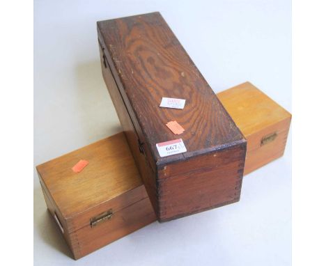 Two cased sets of magic lantern slides