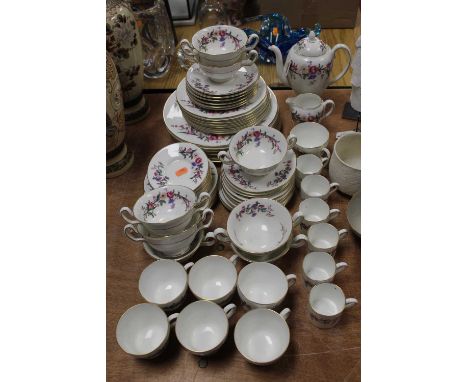 A Wedgwood 'Devon Sprays' pattern tea, coffee and dinner service (70)Condition report: One teacup is chipped.Some light cutle