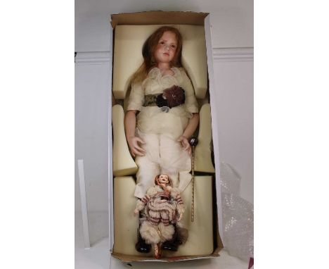 A large Himstedtkinder puppet doll, h.100cm, w.51cm, with certificates, 'as new' issued,Condition report: Condition appears g