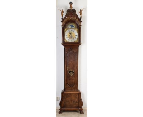 18th century Amsterdam longcase watch (ca. 1790) Signed by Johannes S. van Geffen, Amsteldam.&nbsp;Oak cabinet, veneered with