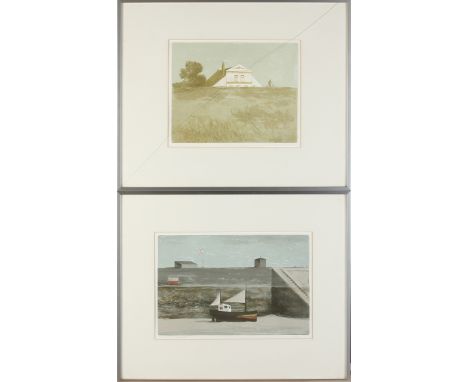Two works by Mart Kempers.&nbsp;1978. 1924 - 1993. Lithograph on paper.&nbsp;Dijk and Dijk house.&nbsp;Dimensions: H 25 x W 3